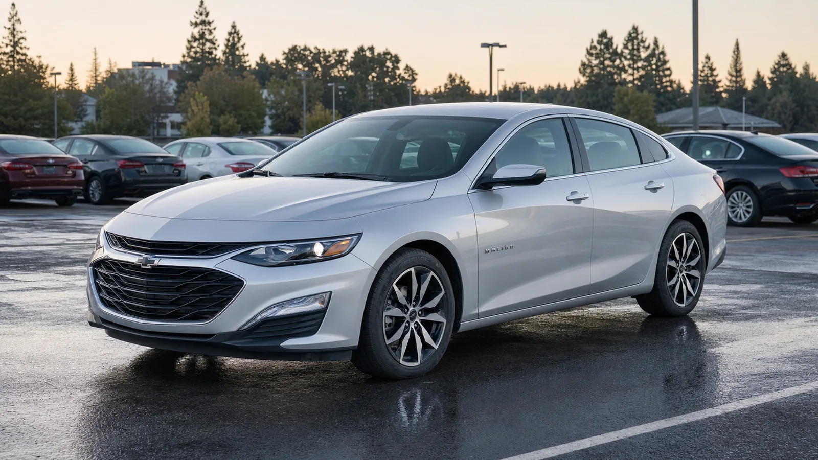 2025 Chevrolet Malibu sedan in a front three-quarter view - Chevrolet Malibu