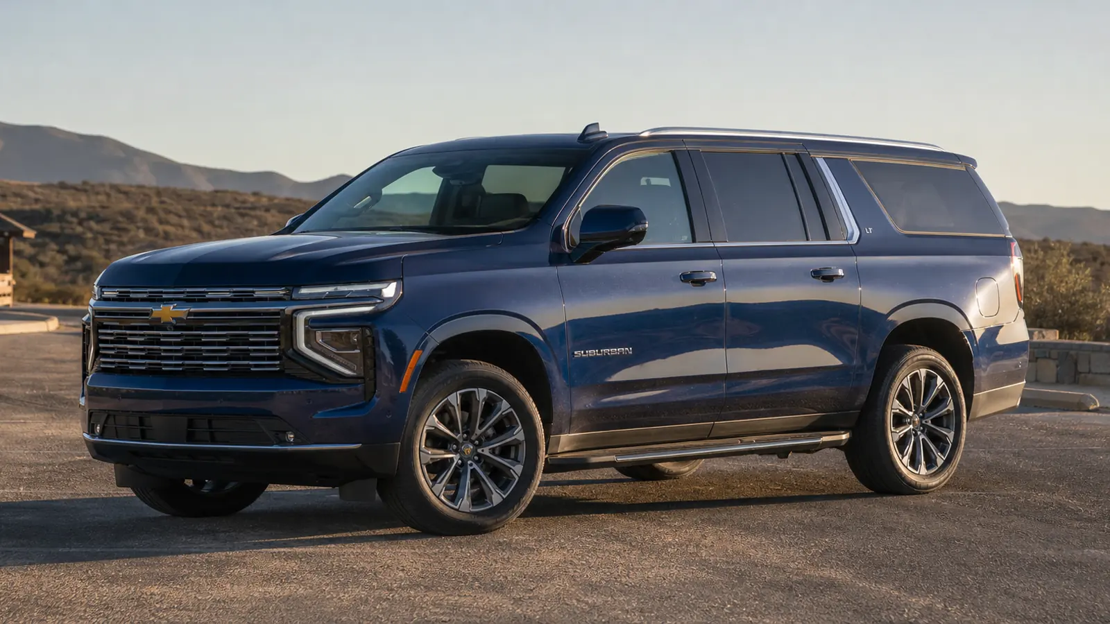 2026 Chevrolet Suburban LT long-wheelbase SUV front three-quarter view - Chevrolet Suburban