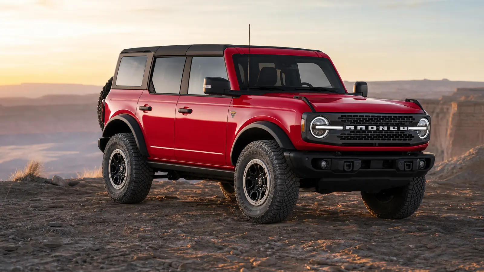 2026 Ford Bronco four-door SUV front three-quarter view - Ford Bronco