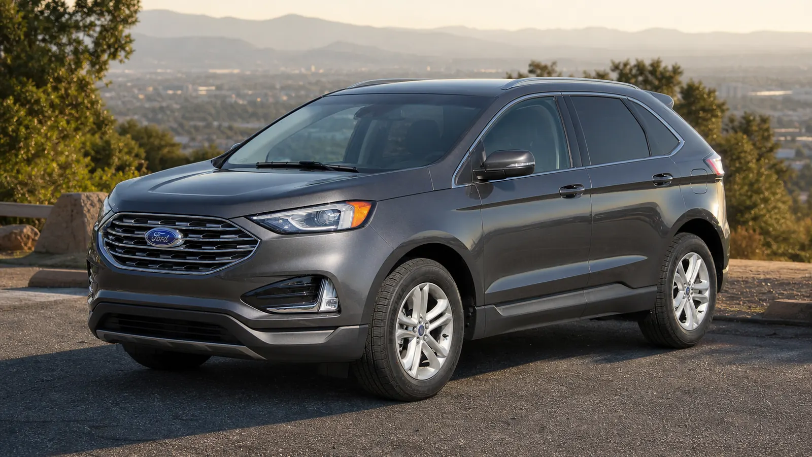2024 Ford Edge two-row SUV front three-quarter view - Ford Edge