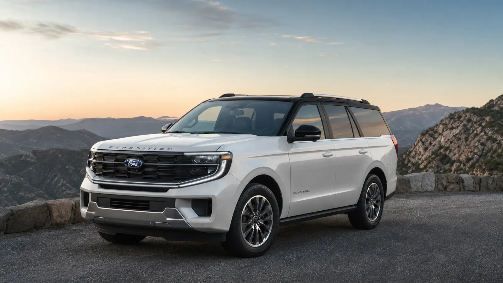 2026 Ford Expedition full-size SUV front three-quarter view - Ford Expedition
