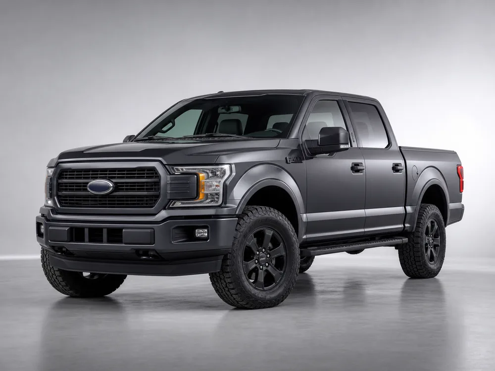 Ford F-150 full-size pickup truck, front three-quarter view