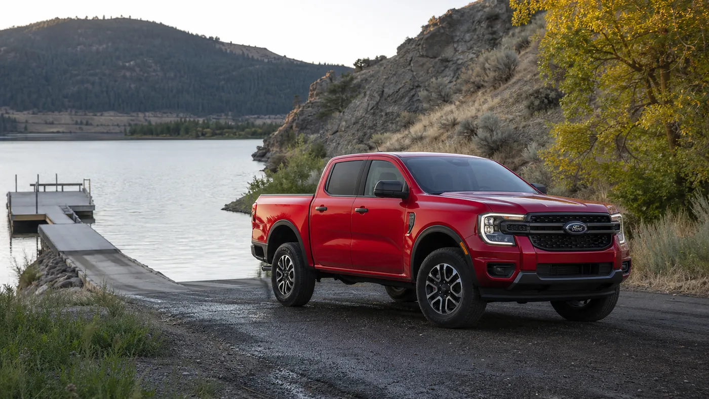 2026 Ford Ranger midsize pickup front three-quarter view - Ford Ranger