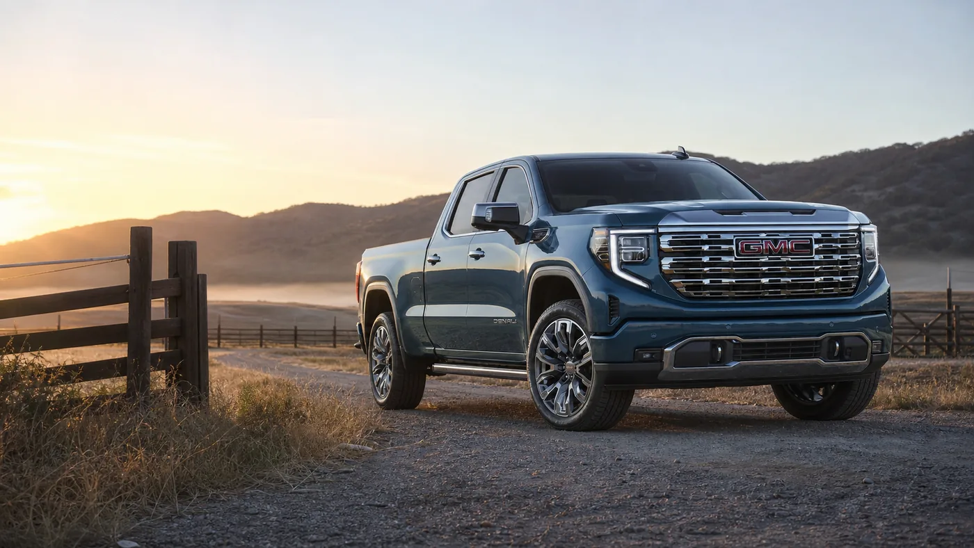 2026 GMC Sierra 1500 full-size pickup front three-quarter view - GMC Sierra 1500