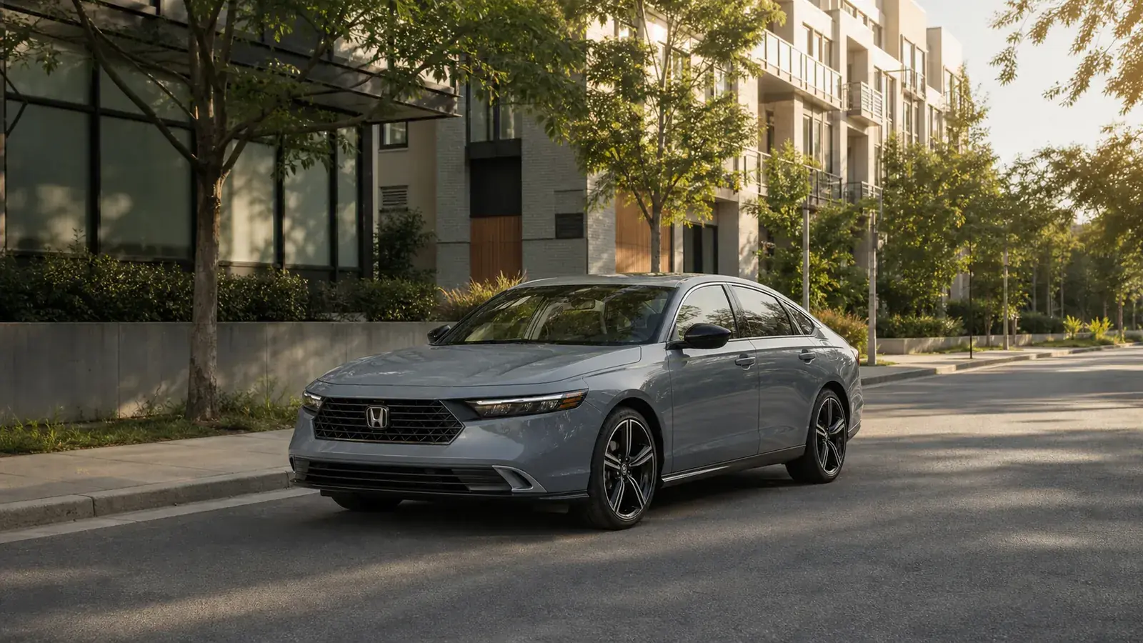 2026 Honda Accord Hybrid sedan front three-quarter view - Honda Accord Hybrid
