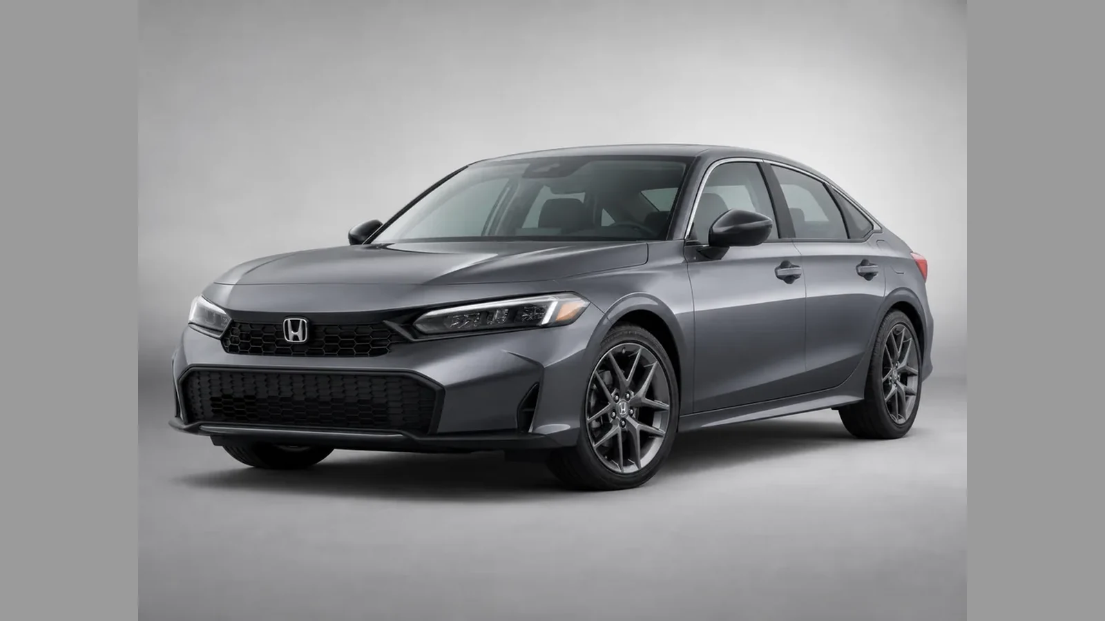 Honda Civic compact sedan, front three-quarter view