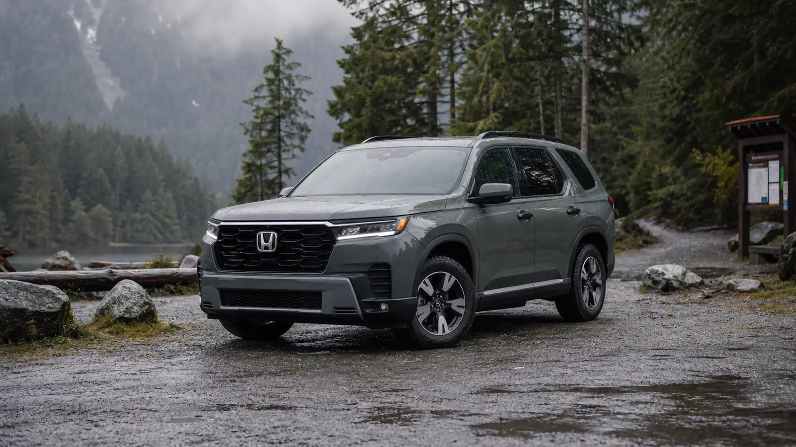 2026 Honda Pilot SUV in a front three-quarter view - Honda Pilot