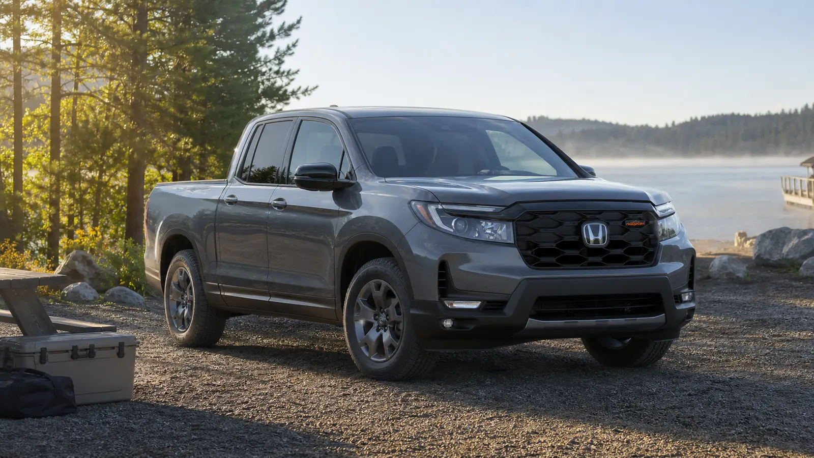 2026 Honda Ridgeline midsize pickup front three-quarter view - Honda Ridgeline