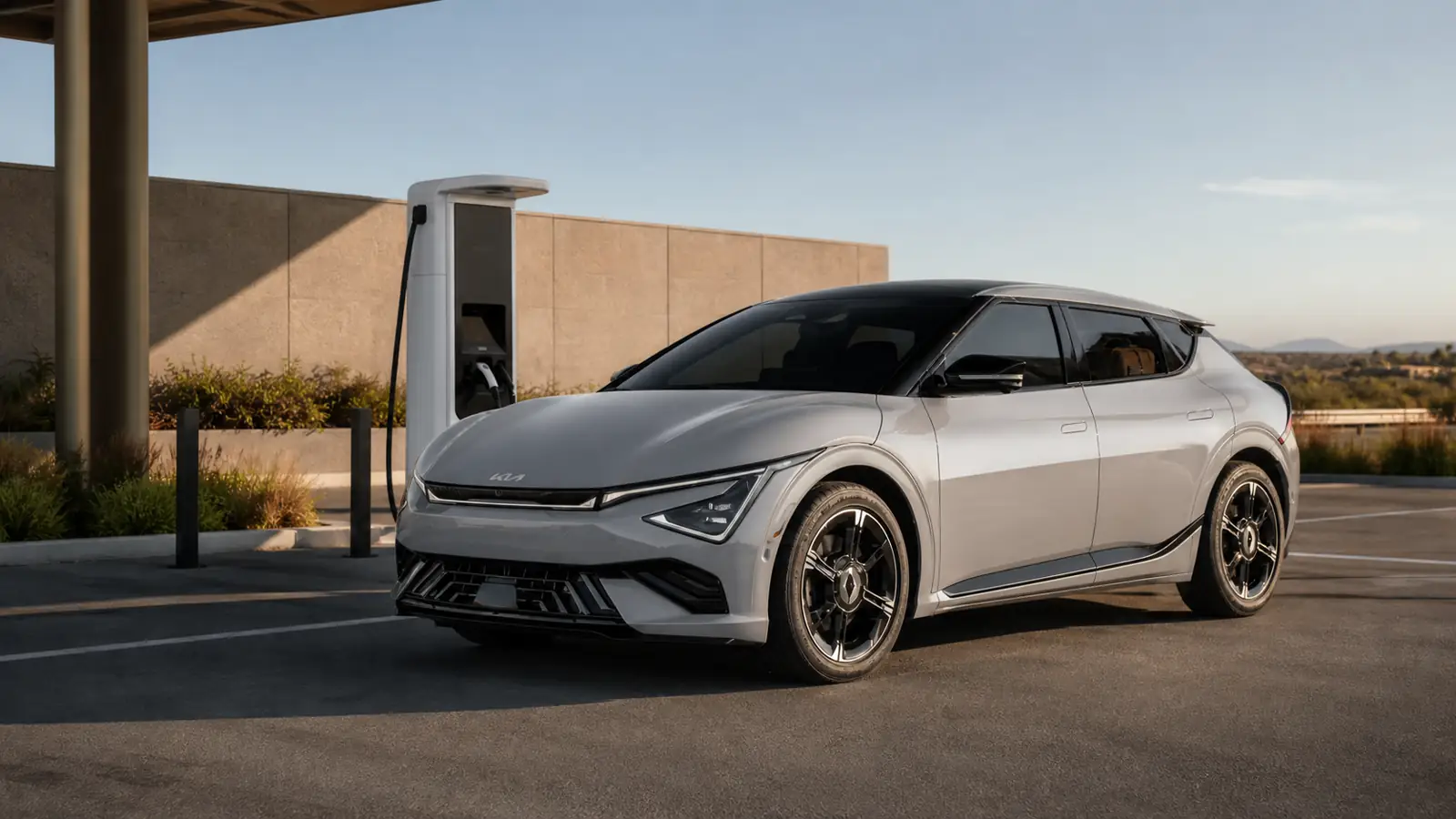 2025 Kia EV6 electric crossover front three-quarter view - Kia EV6