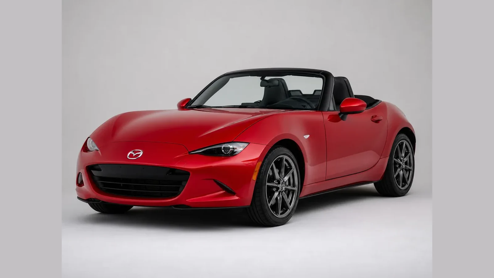 Mazda MX-5 Miata convertible roadster, front three-quarter view