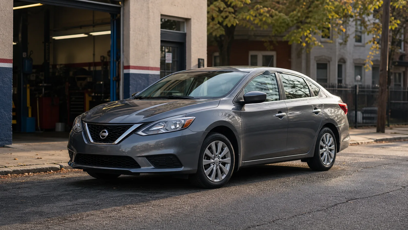 Nissan Sentra compact sedan front three-quarter view