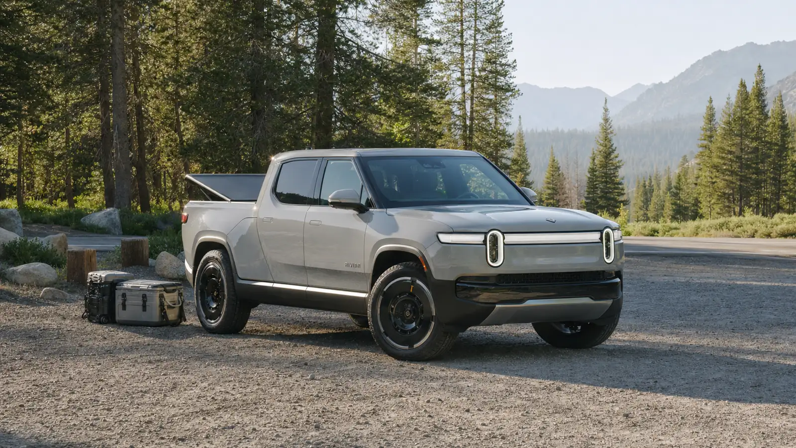 2025 Rivian R1T electric pickup front three-quarter view - Rivian R1T