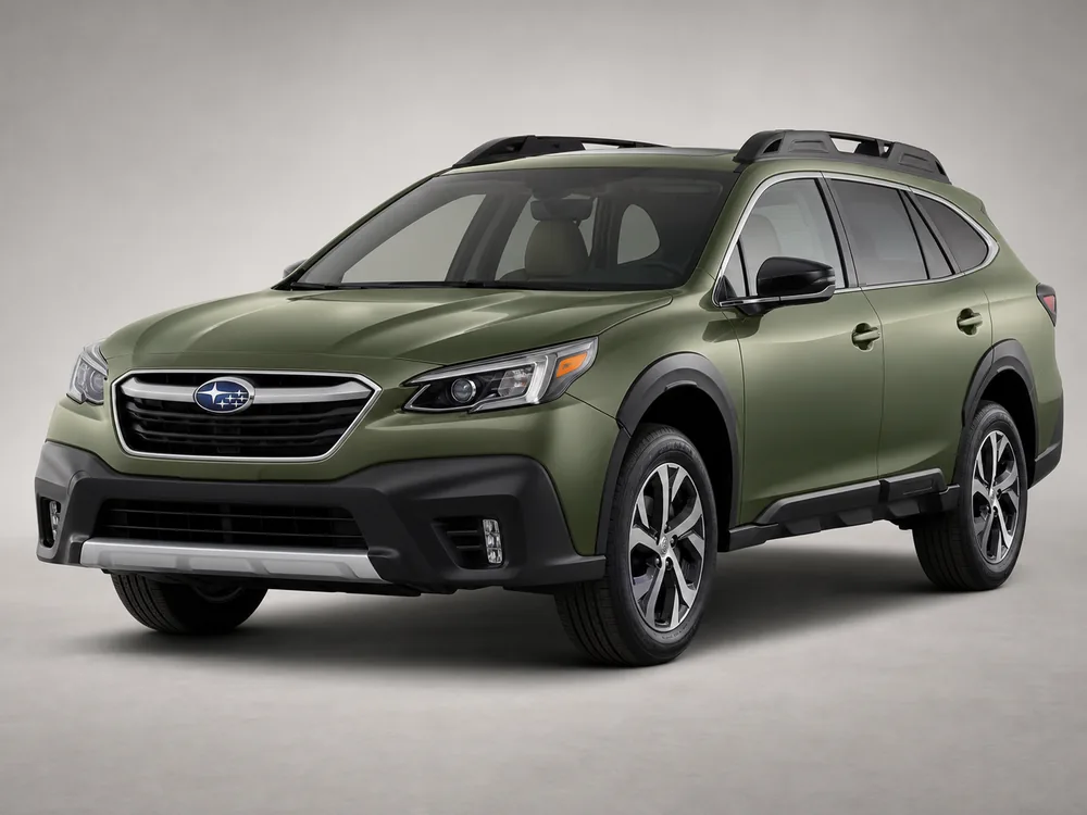 Subaru Outback rugged wagon, front three-quarter view