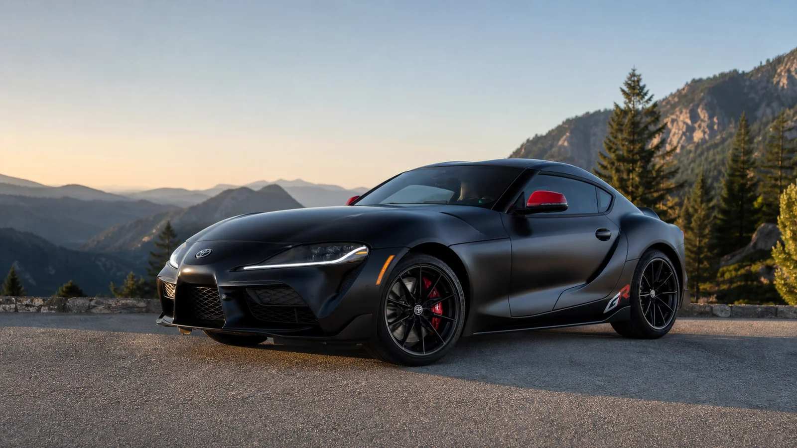 2026 Toyota GR Supra sports coupe front three-quarter view - Toyota GR Supra