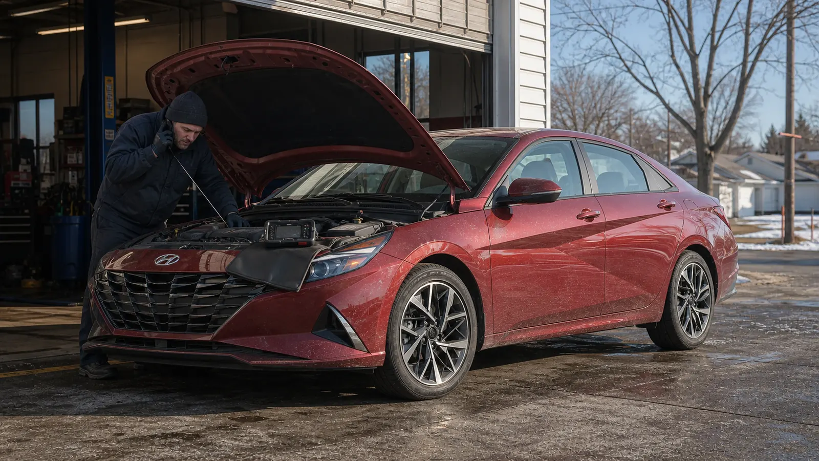 Used Hyundai Elantra inspection before purchase