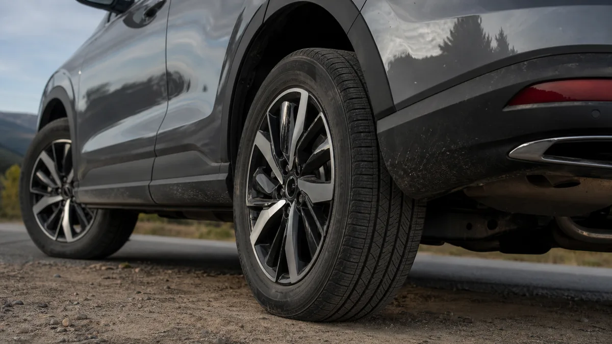 Honda CR-V wheel and body detail