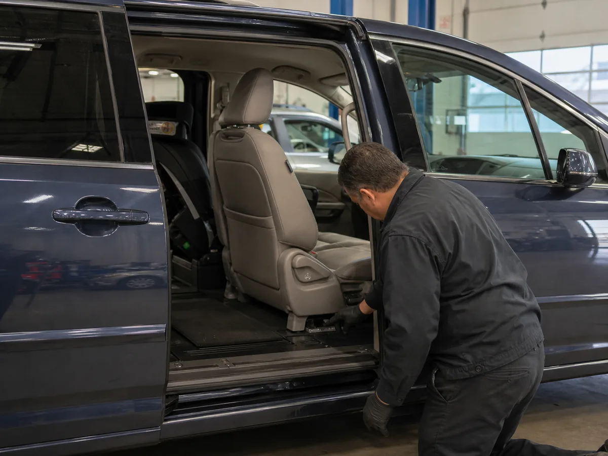 Honda Odyssey sliding door, latch, and family-hardware inspection