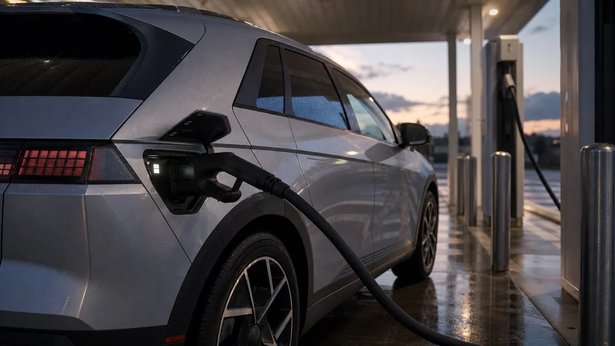 Hyundai Ioniq 5 fast charging stop - Hyundai Ioniq 5