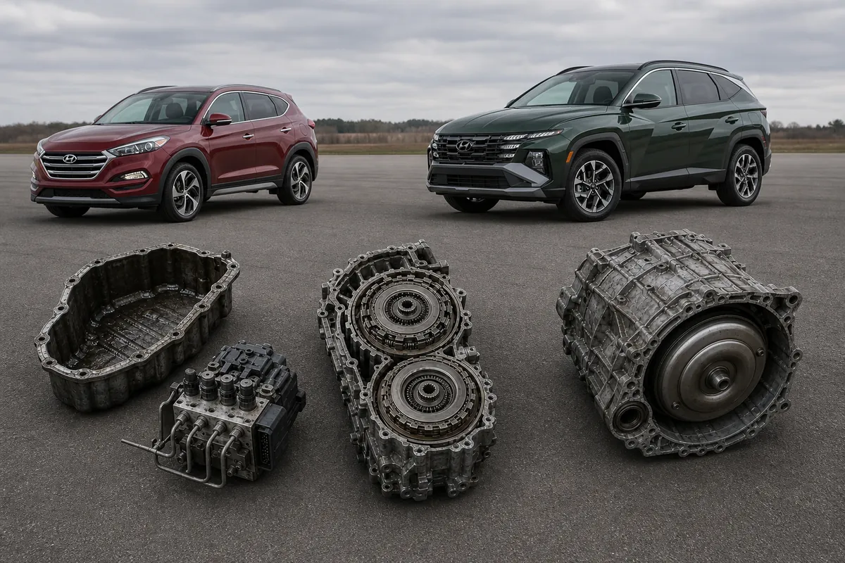 2016 and current Hyundai Tucson with oil, ABS, dry DCT, and automatic components