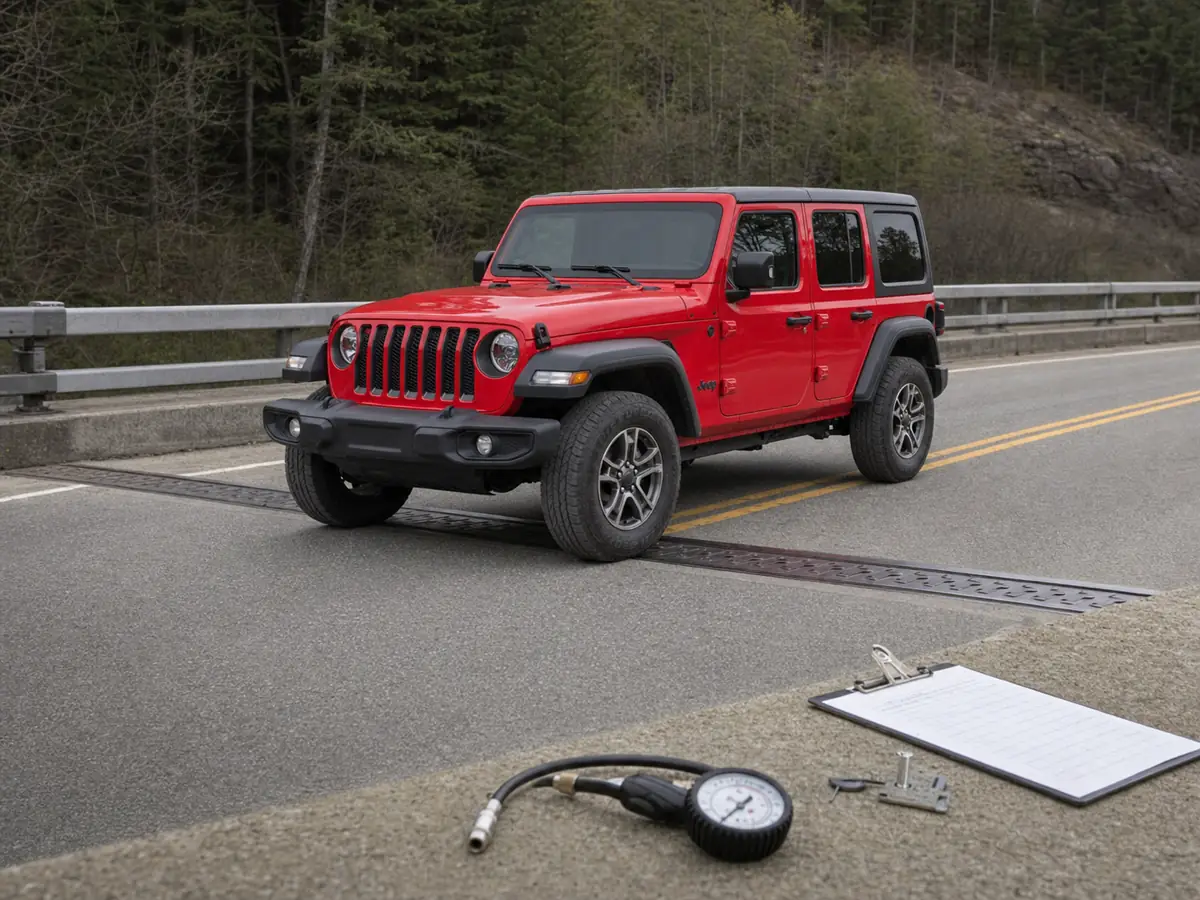 Jeep Wrangler highway steering and tire inspection - Jeep Wrangler