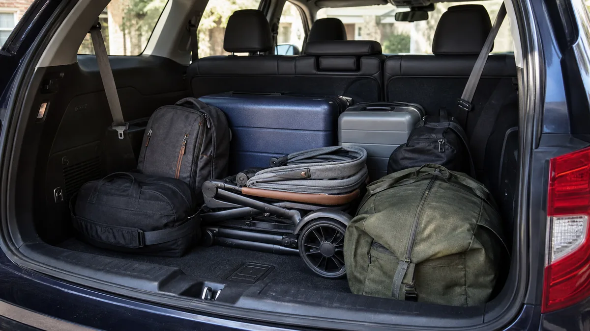 Toyota Sienna cargo area with family luggage