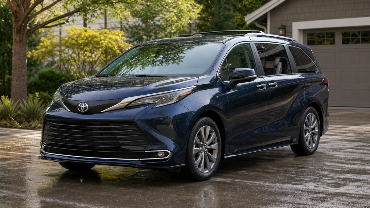 Toyota Sienna exterior with Toyota badge