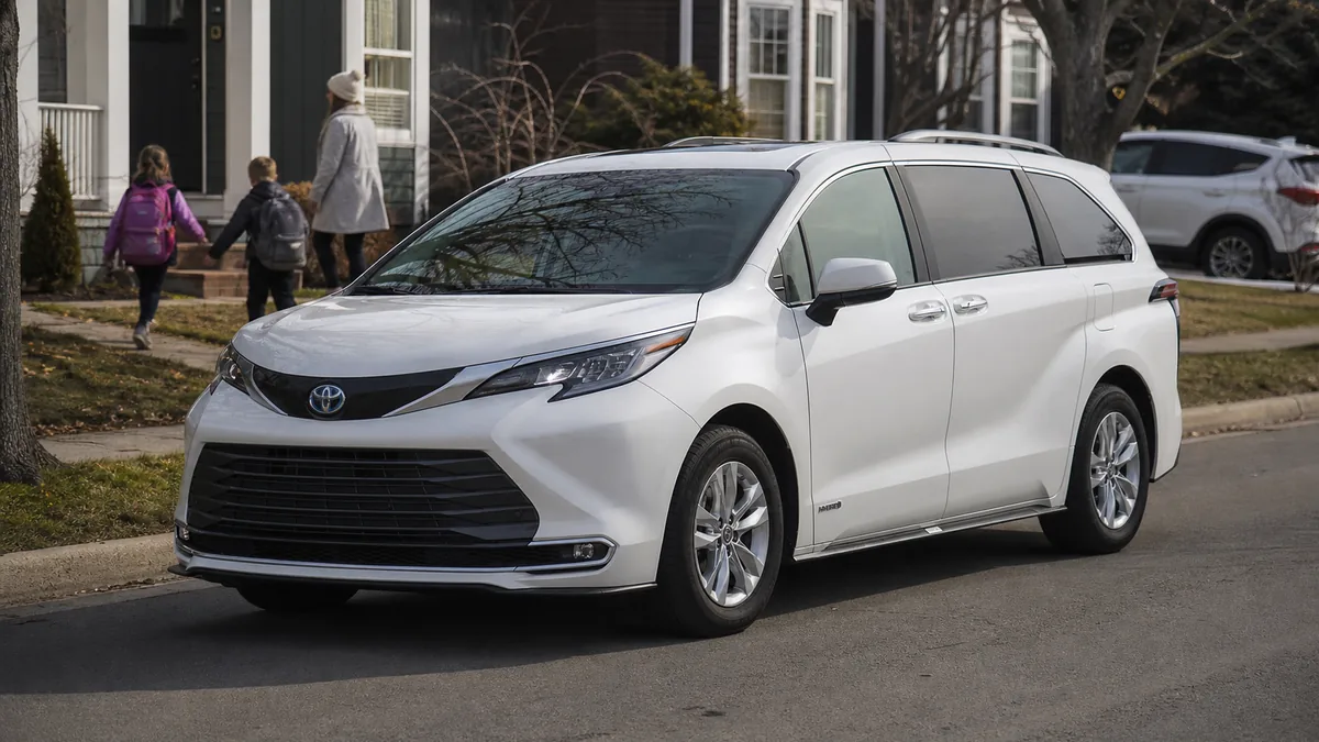 Toyota Sienna exterior with Toyota badge