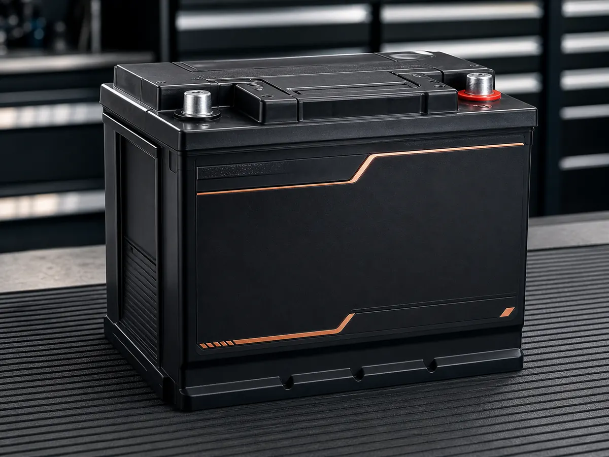 Representative Group 35 AGM automotive battery with top posts
