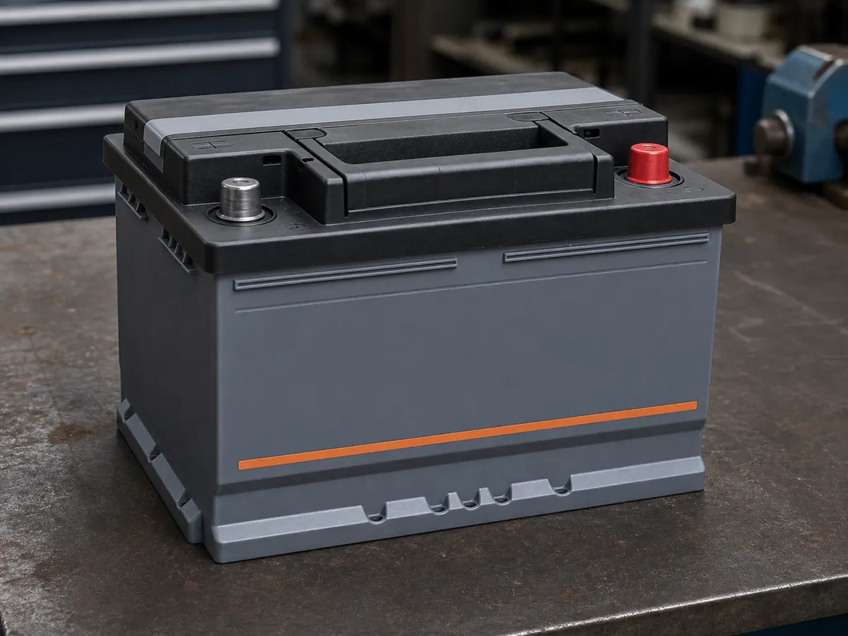 Representative H5 enhanced flooded automotive battery with top posts